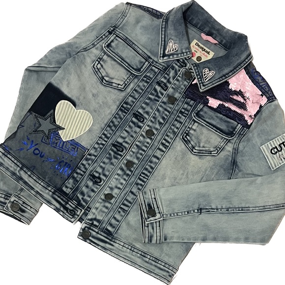 Desigual Jean Jacket and Matching Jeans - kids size 9/10 - Picture 3 of 5